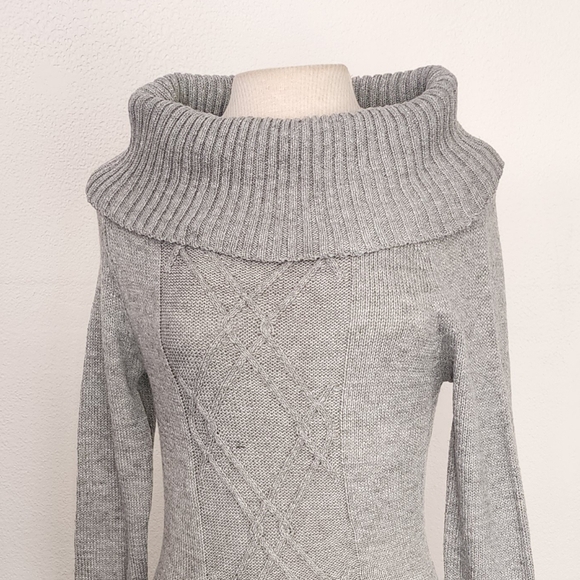 RUE 21 Dress Cable Detail Knit Sweater Gray M - Picture 7 of 15